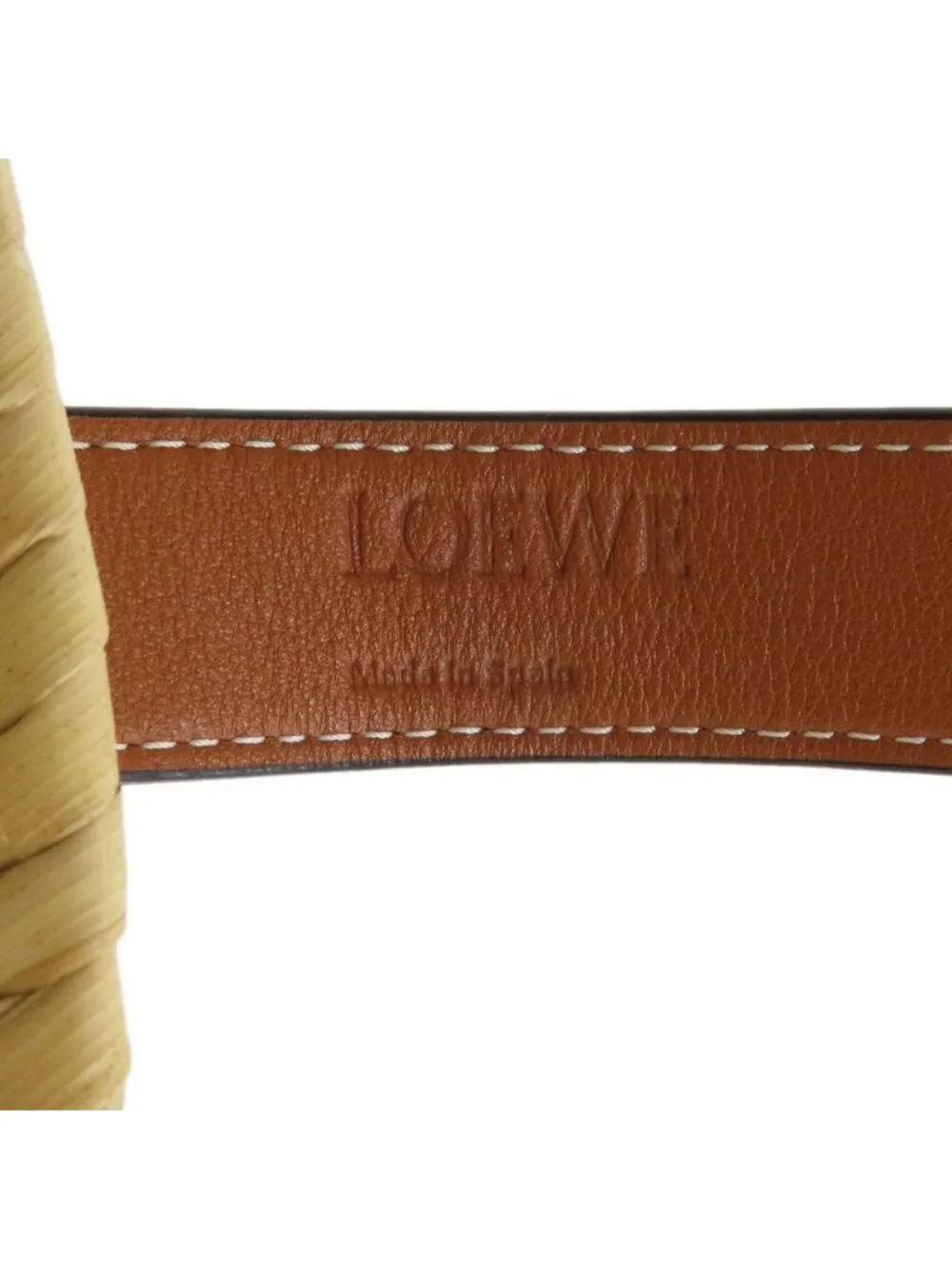 Loewe Basket Small Tote Bag Calfskin Palm Leaf